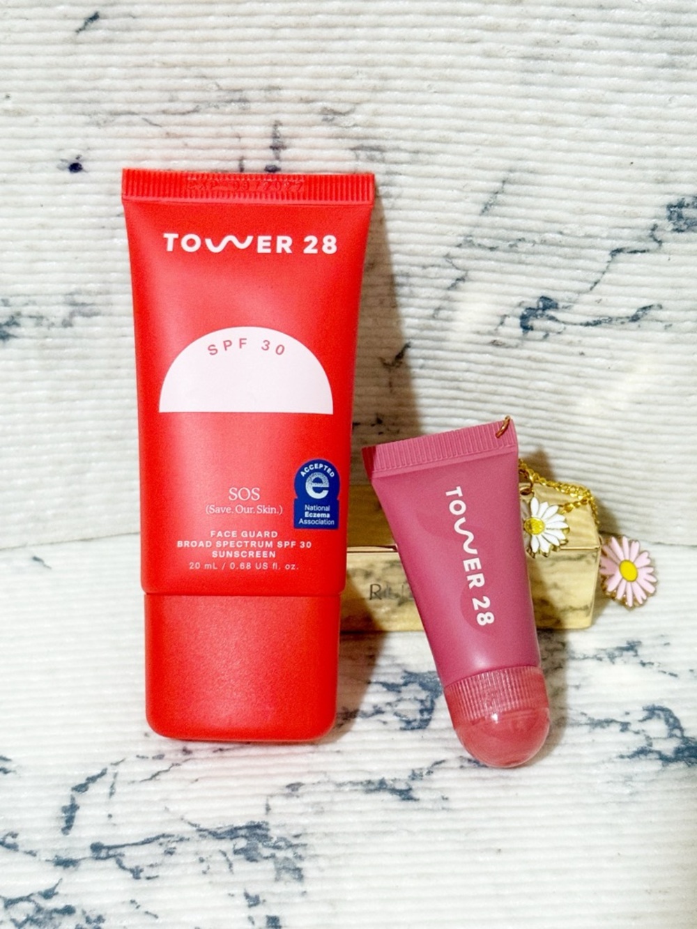 Tower 28 SOS Face Guard SPF 30 Sunscreen & Lip Treatment (Added Daisy Bag Charm) - Picture 2 of 16